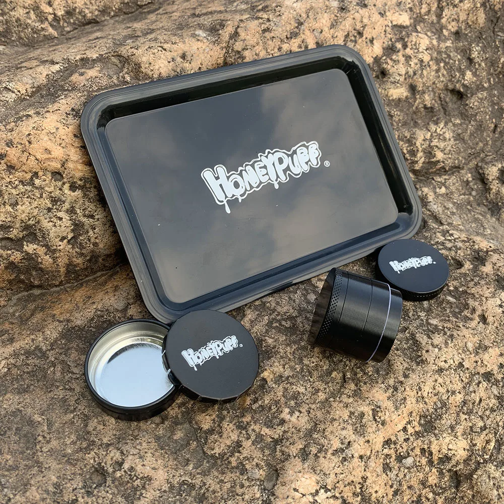 Набор для измельчения табака HONEYPUFF пластиковый поднос + металлическая