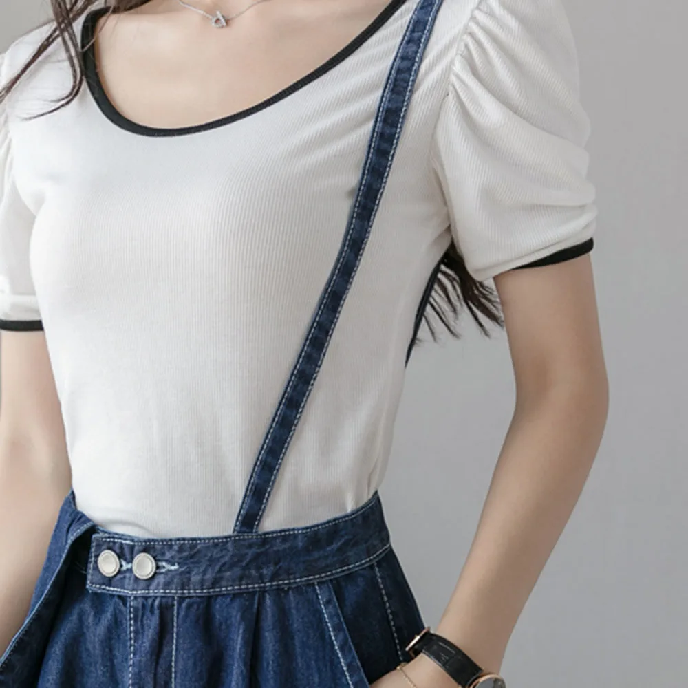 

Spring Summer Loose Mopping Blue Denim Overalls Jumpsuit Women Fashion Slimming Straight-Leg Pants Personality Streewear 2021