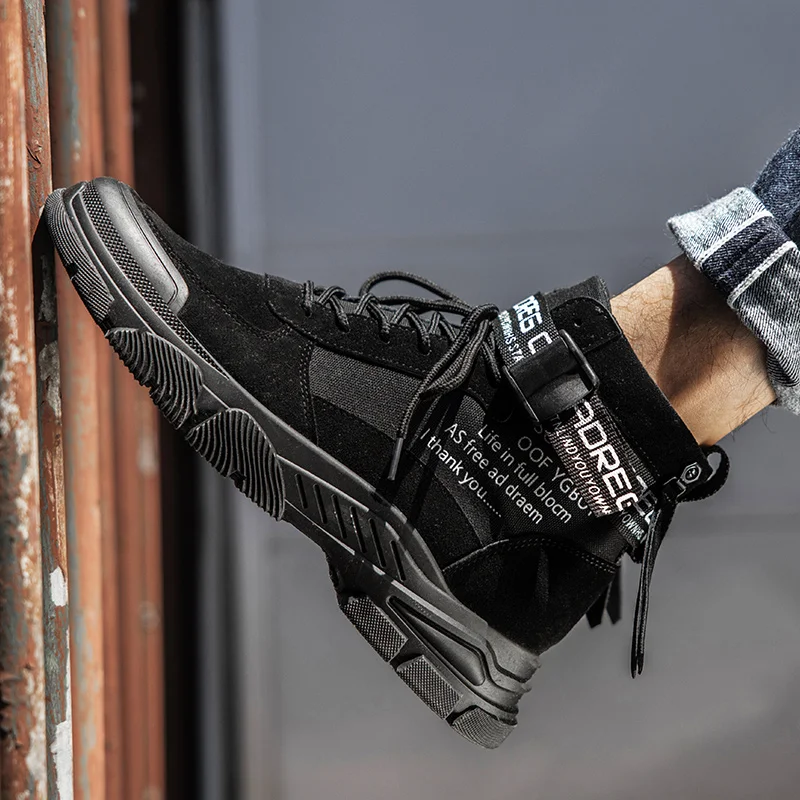 

Autumn Men Boots Male Sneakers Outdoor Platform Boots PU Boots Men Brand Fashion Boots Designer Martin Boots Zapatos De Hombre