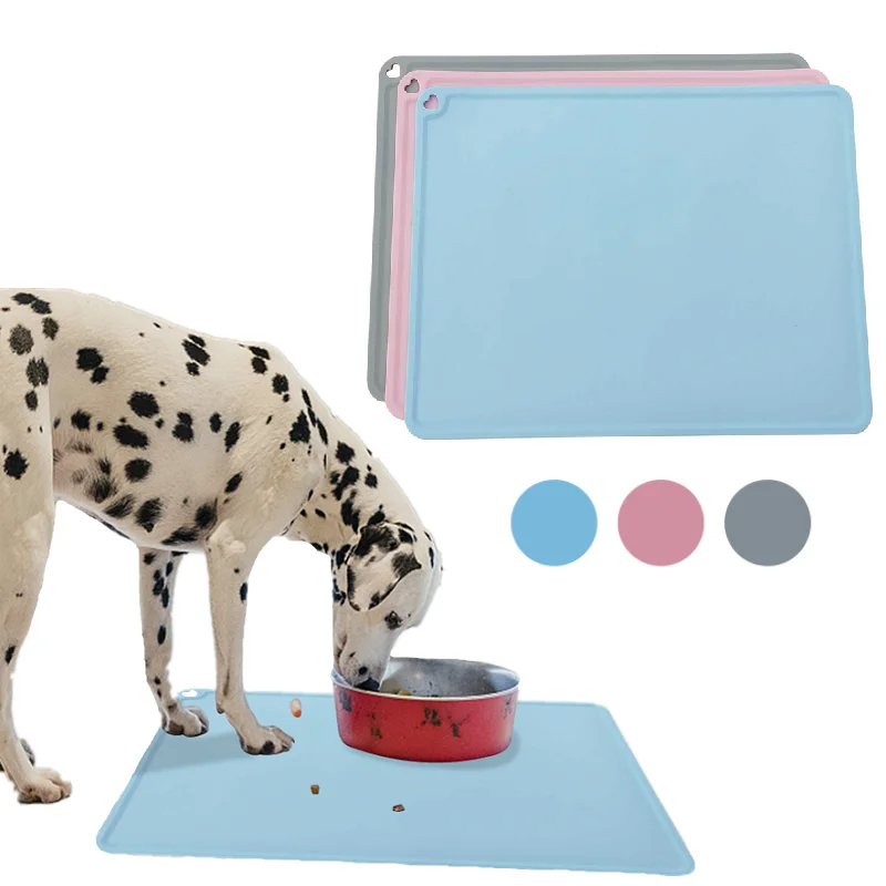 

Quality Waterproof Non-slip Pet Mat for cat Color Silicone Pet Food Mat Pet Bowl Drinking Water Pad Dog Feeding Mat Easy Clean