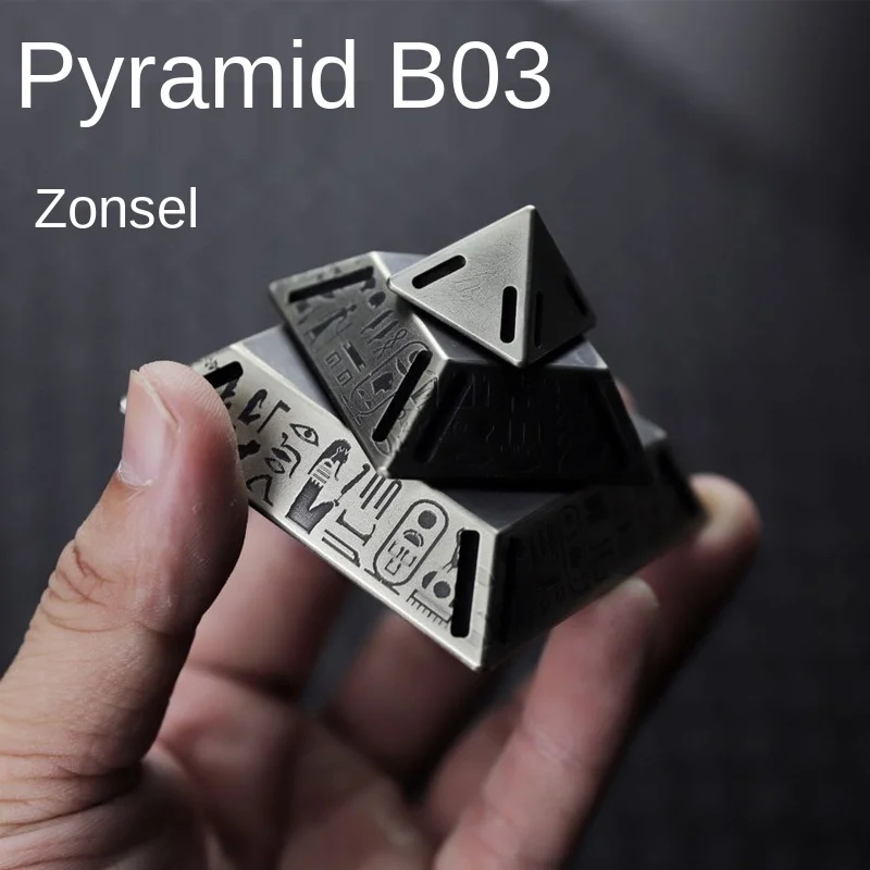 

Original EDC Desktop Gyro Left Searle Pyramid B03 Fingertip Gyro White Copper Limited Pressure Reduction Toy