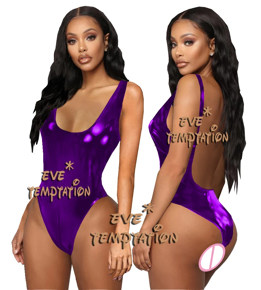 Сексуальное эластичное белье из искусственной кожи и ПВХ нижнее ночные рубашки