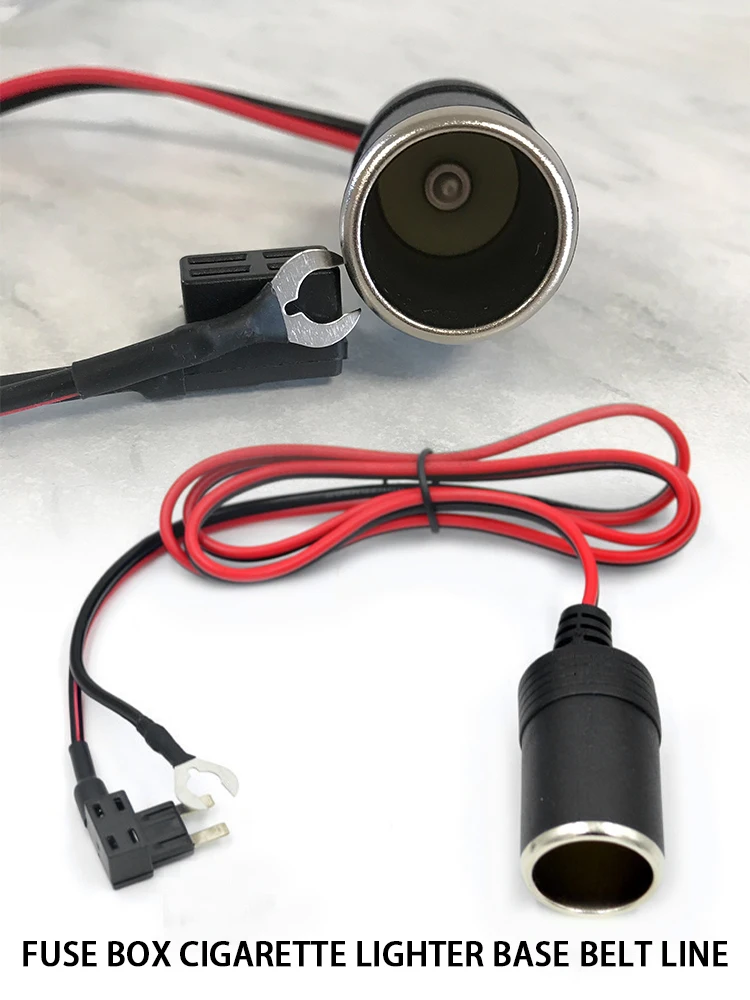 

Pure Copper Car Cigarette Lighter Charger Cable Female Socket Plug Connector Adapter Cable Fuse Automobiles Accessories New 2021