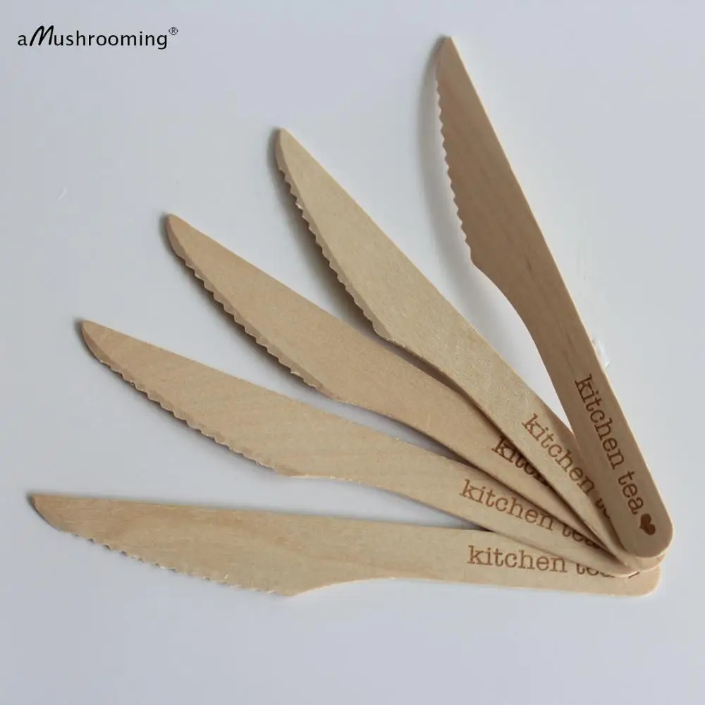 Оптовая продажа 100 вилок ножей ложек персонализированные деревянные столовые