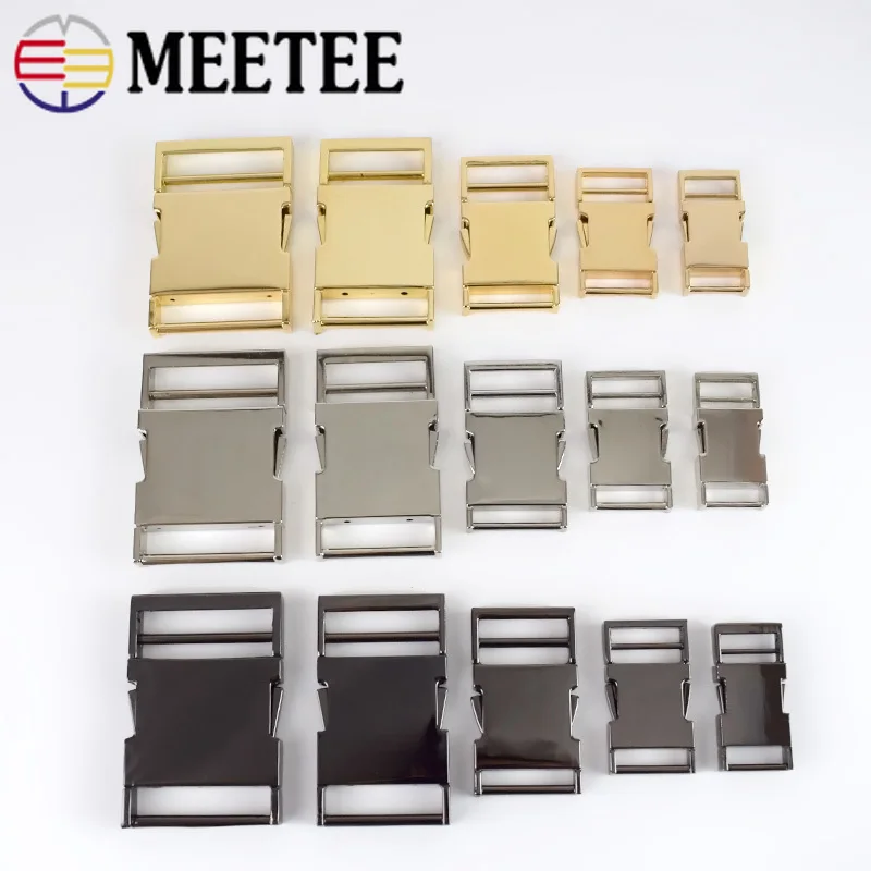 Металлический ремешок Meetee 14/19/25/32/38 мм быстросъемная Боковая Пряжка детали зажима