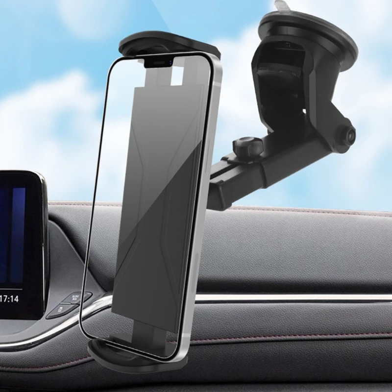 

H4GA Car Mount Phone Holder Bracket Rack Adjustable Tablet Stand Suction Cup for 4-13" Cell Phones and Tablets