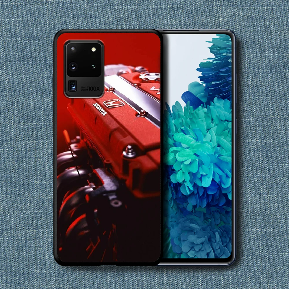 

HONDA Hot Car Phone Case For Samsung Galaxy Note S 8 9 10 20 Plus E Lite Uitra black Etui Soft Cell Painting Funda Trend