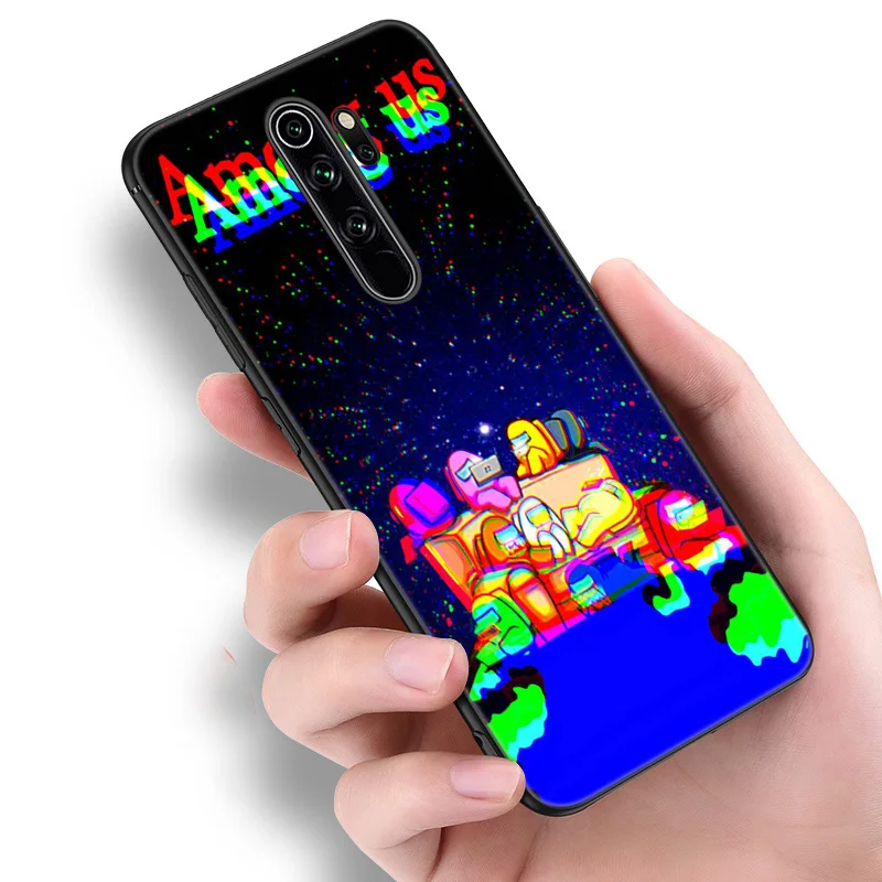 among us game silicone phone case for xiaomi redmi note 11 10 9 8 pro 11t 10t 10s 9s 8t 9 9a 9c 9t black soft cover coque funda free global shipping