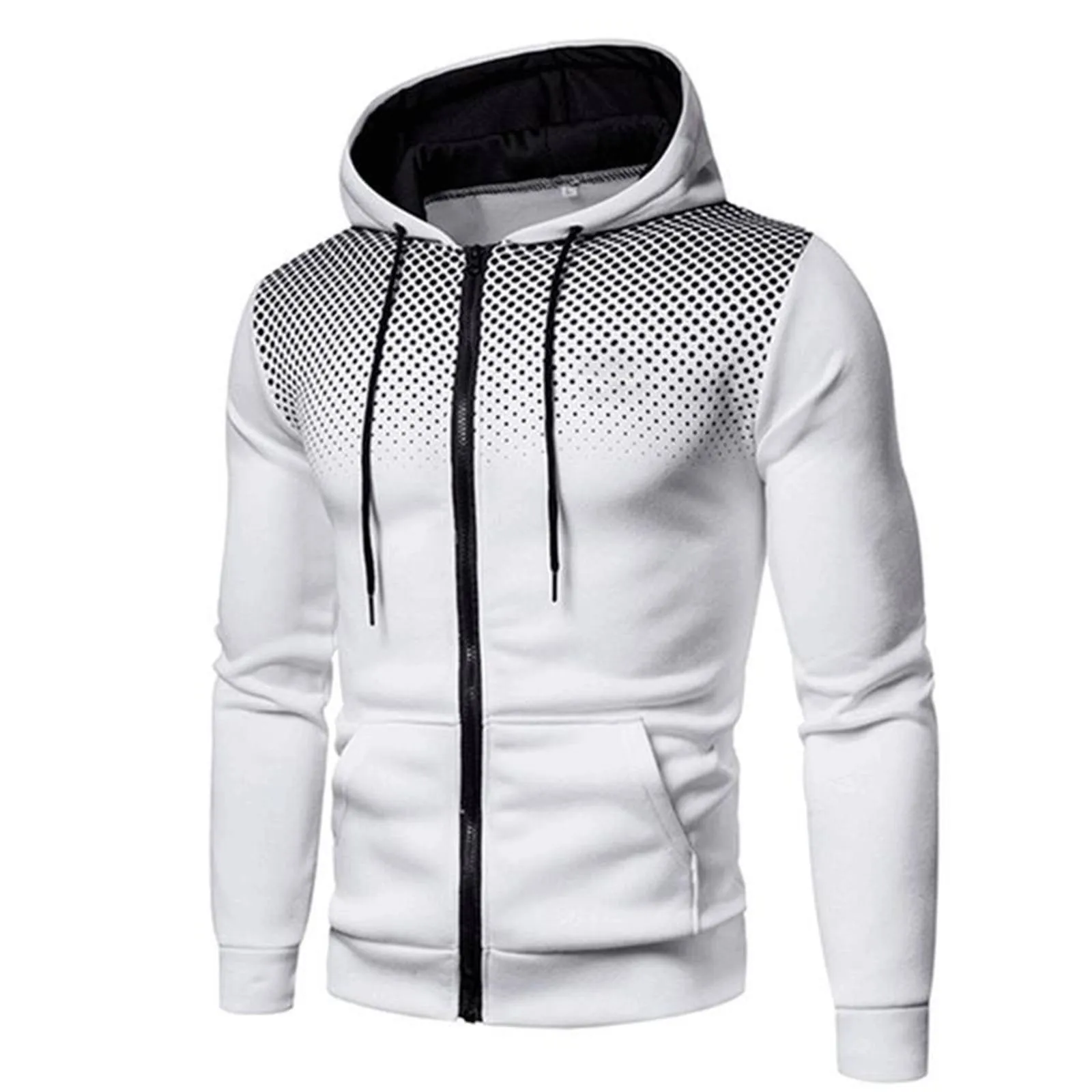 

Men's Winter Sports Casual Fitness Suit With Dots Hoodie Sweatshirt And Pants mens sports Long sleeve trouser suit male sets hot