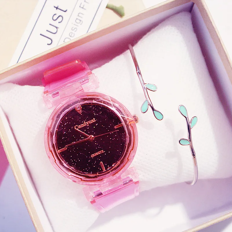 Часы для мальчиков и девочек Простые Модные Цветные наручные часы с силиконовой