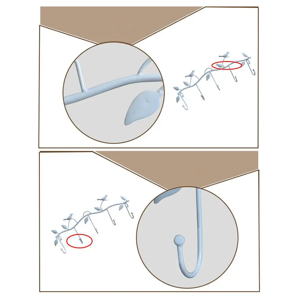 Настенная полка для хранения в прихожей винтажная кованая железная птица 5