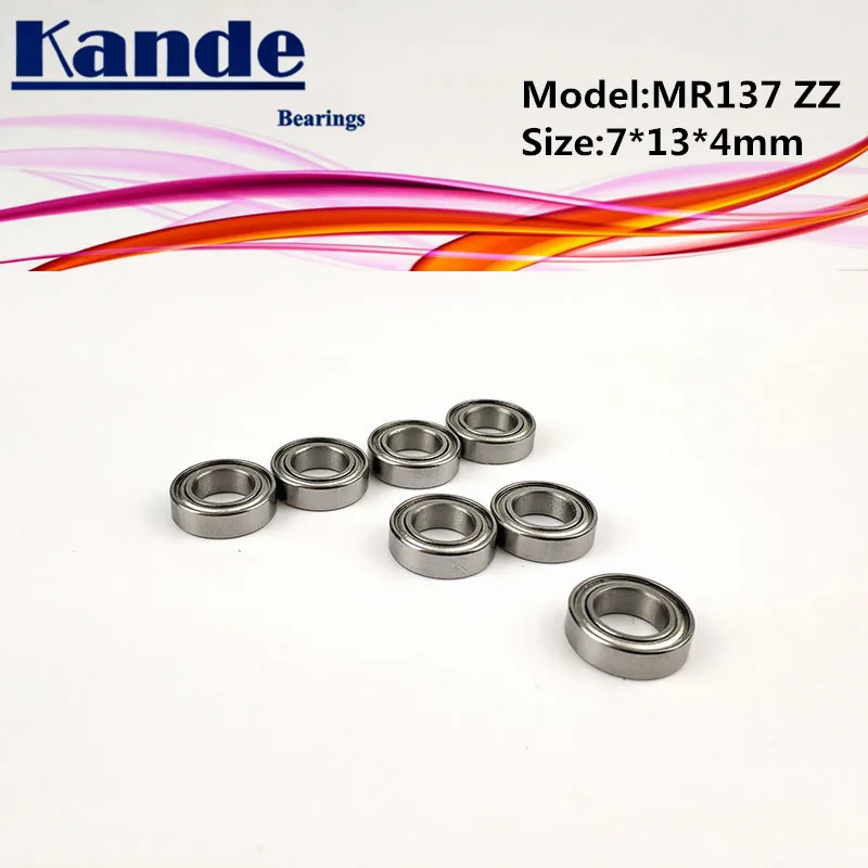 Kande Bearings 10pcs MR137ZZ 7x13x4 MR137 Miniature Ball Bearing MR137 ZZ