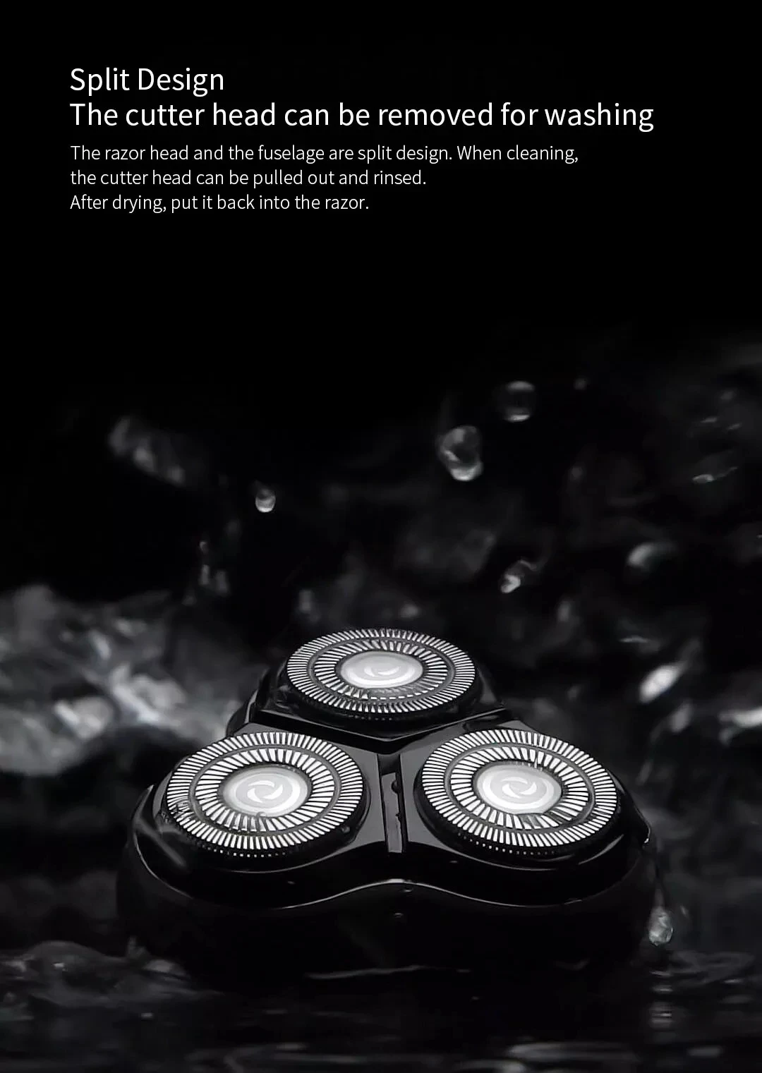 Xiaomi Enchen, мужская электробритва, бритва type-C, USB, перезаряжаемая, 3 лезвия, портативный триммер для бороды, машинка для стрижки бакенбард