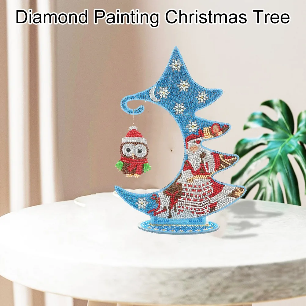 

1set DIY 5D Crystal Christmas Tree Craft Diamond Painting Kit Rhinestone Art Ornaments Home Ornaments Gifts
