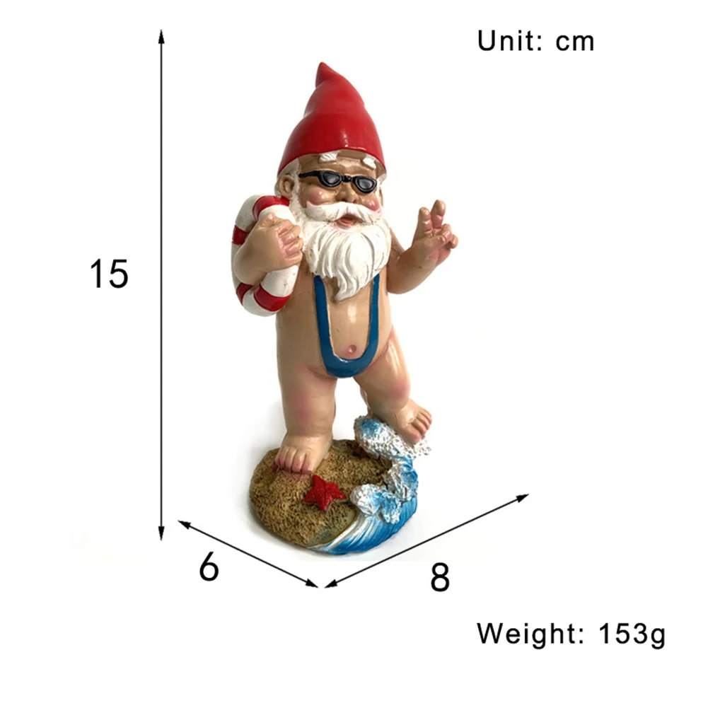 

3D Swimming Dwarf Figurines Resin Gnome Doll Garden Resin Craft Statue Swimming Pool Decoration Garden Dwarf Gnome Sculpture