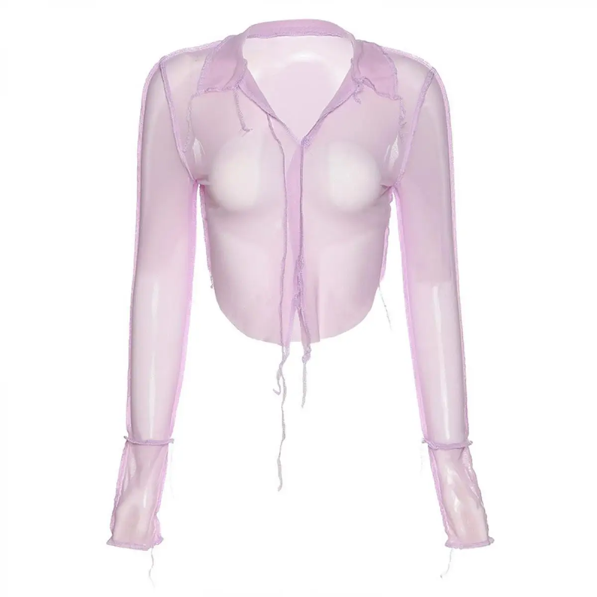 2021 женская модная сексуальная Сетчатая футболка с длинным рукавом полосатые