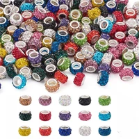 50pcs wholesale lots bulk large hole glass beads spacer charm fit pandora bracelet chain necklace earrings for jewelry making