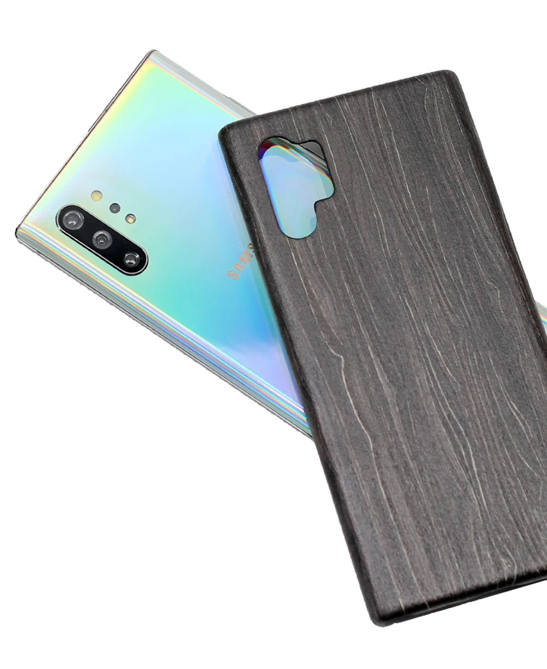 Для samsung Galaxy Note 10 Plus чехол Роскошный тонкий жесткий деревянный противоударный Броня задняя крышка чехол для телефона Samsug Note 10 Funda