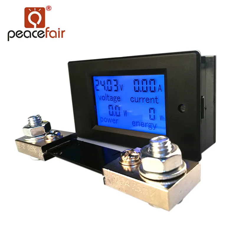 Peacefair DC Цифровой Многофункциональный Вольтметр Амперметр 6 5 100 в 100А 4 1