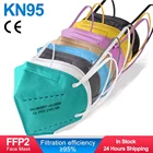 Mascarilla FPP2 Homologada Negras многоразового использования CE KN95 маски FFP2 5 слоев фильтр респиратора с взрослых Mix Цветной защитная маска FFPP2
