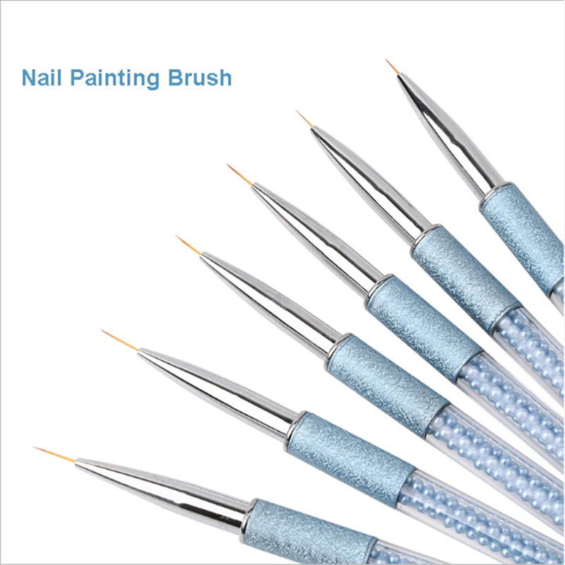 

1 pcs Nail Art Acrylic Liner Painting Brush French Lines Stripes Grid Pattern Drawing Pen 3D DIY Tips Manicure Tools