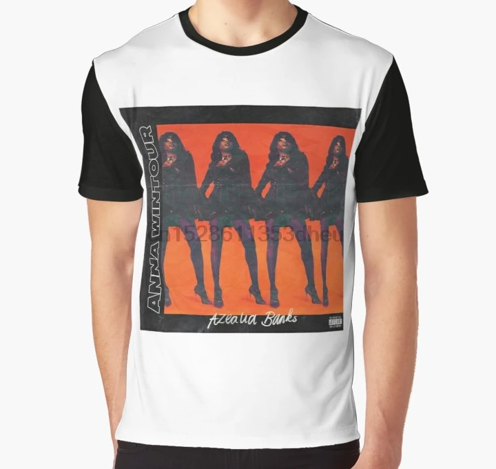 Футболка с 3D принтом по всей поверхности Мужская футболка полным Azealia Banks Anna Wintour