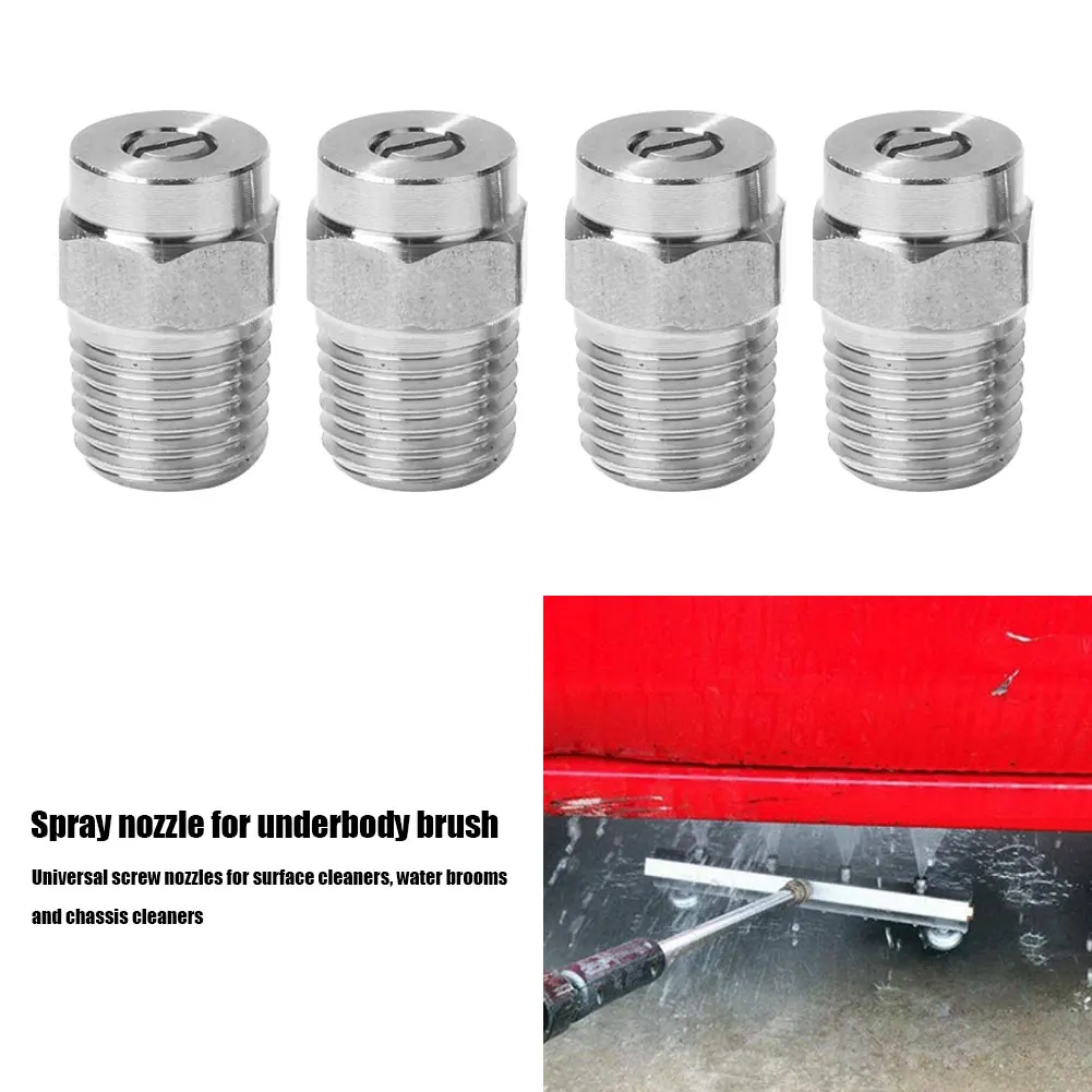 

4pcs 4000 PSI Thread Type Replacement Spray Nozzle Tip Replacement For Pressure Washer Water Broom Undercarriage Surface Cleaner