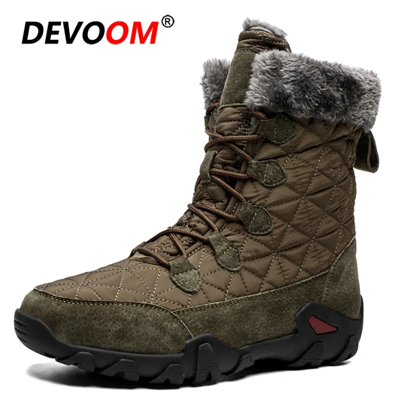Зимние охотничьи походные ботинки мужские кроссовки зимние плюшевые теплые