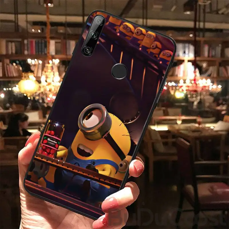 

CustomaryLittle Yellow Man Anime Silicone Black Phone Case For Huawei Y5 II Y6 II Y5 Y6 Y7Prime Y9 2018 2019