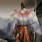 Для мужчин женщин мужчин Хэллоуин большие черные белые крылья Ангела реквизит красочный косплей подарок Вечерние