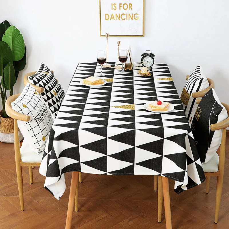 Из хлопка и льна скатерть Водонепроницаемый журнальный столик скатерти круглый