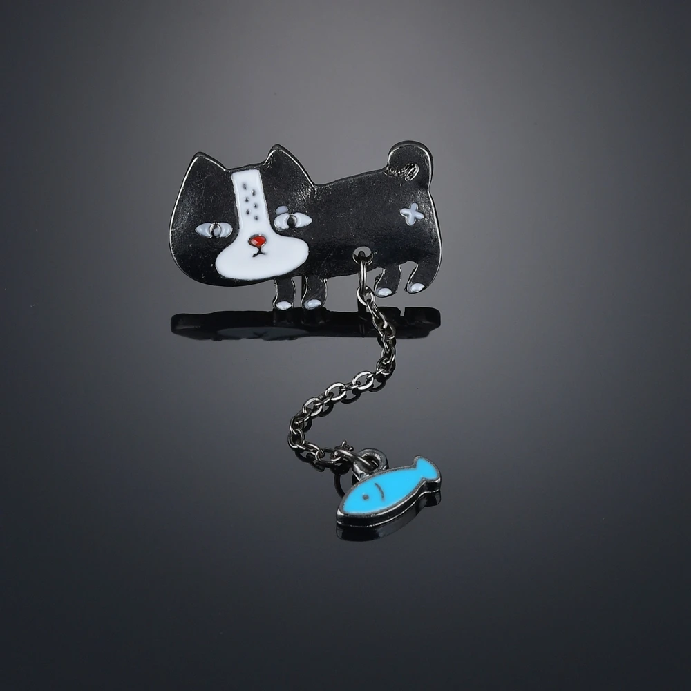 Броши с эмалью для мужчин и женщин жесткие эмалированные значки в форме собаки