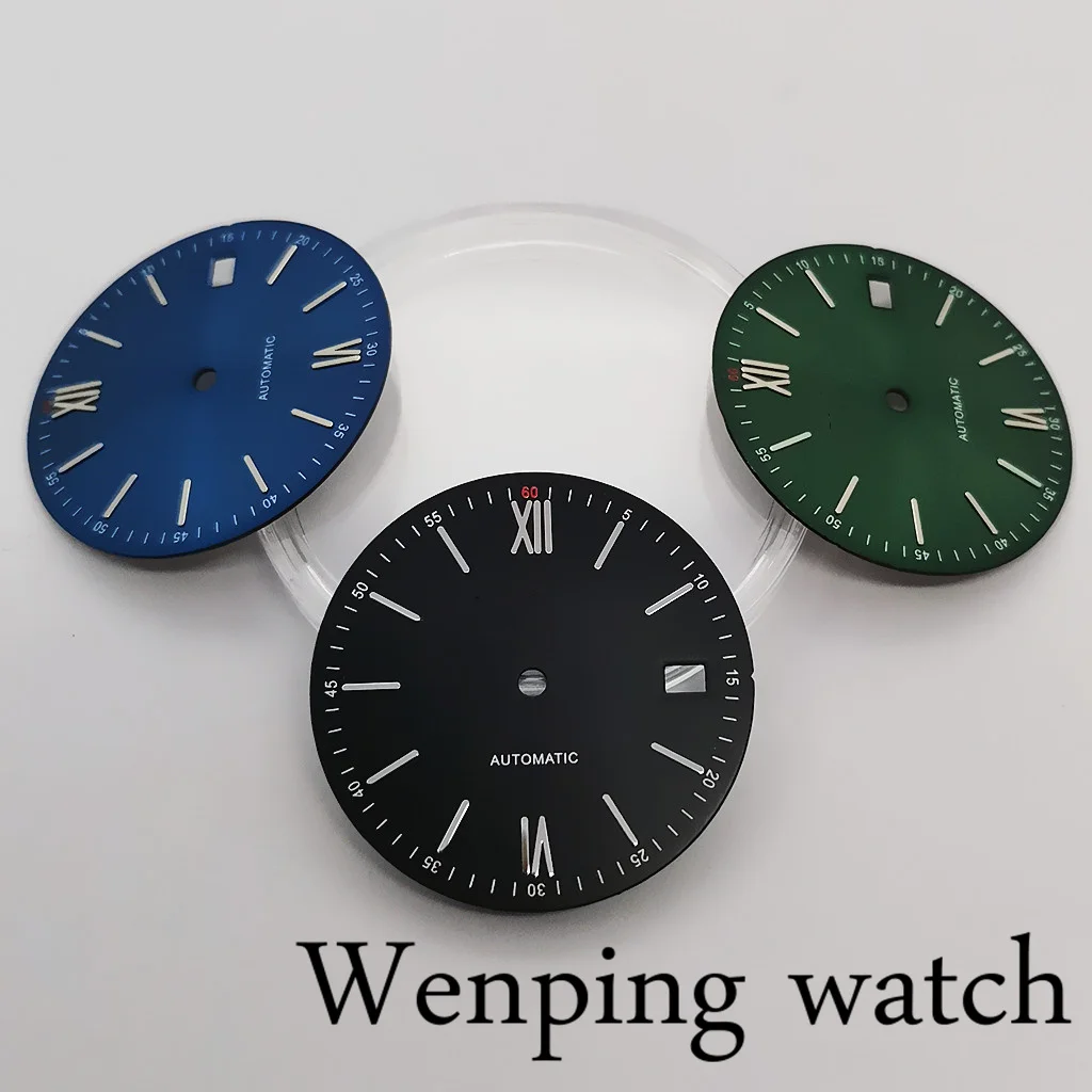 Новый 31 мм стерильный черный/синий/зеленый/серебристый/серый циферблат для часов