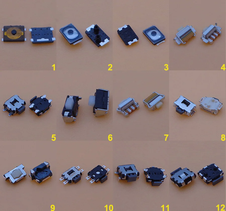 12 моделей мгновенный тактильный переключатель кнопочный микро для ноутбука