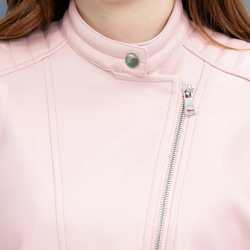 Весенняя Новинка куртка из искусственной кожи короткое пальто для мамы модное