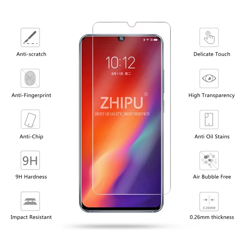 Lenovo Z6 2 шт закаленное стекло для протектор экрана 2.5D 9H Премиум Закаленное