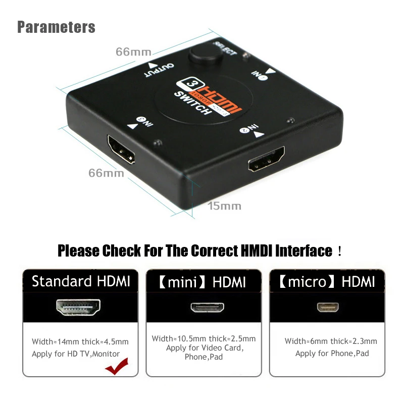 3 порта HDMI Коммутатор HDMI сплиттер HDTV 1080P 3 входа в 1 выход HDMI порт для PS3 PS4 для Xbox 360 PC DV DVD HDMI концентратор