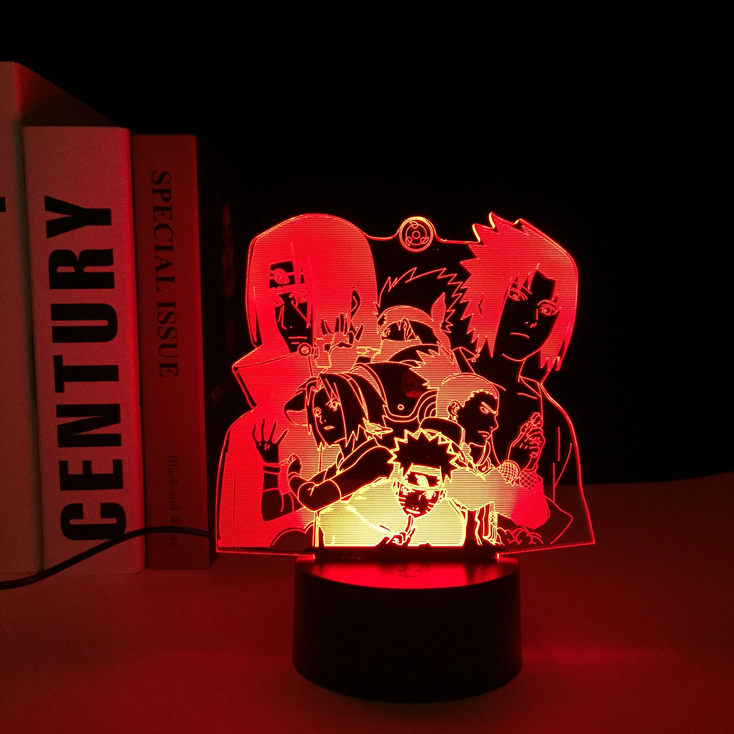 

Sasuke Duel Anime Figure 3D Lamp Cool Touch Sensor Colorful LED Nightlight for Child Birthday Gift Bedroom Decor Light Dropship