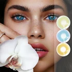 Био-эссенция 1 пара цветные контактные линзы синяя серия фэйл годовые линзы для близорукости коричневые линзы для глаз зеленые линзы с диоптриями