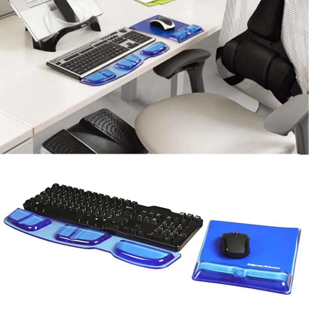 Нескользящий удобный мягкий силиконовый коврик для мыши с накладкой на запястье