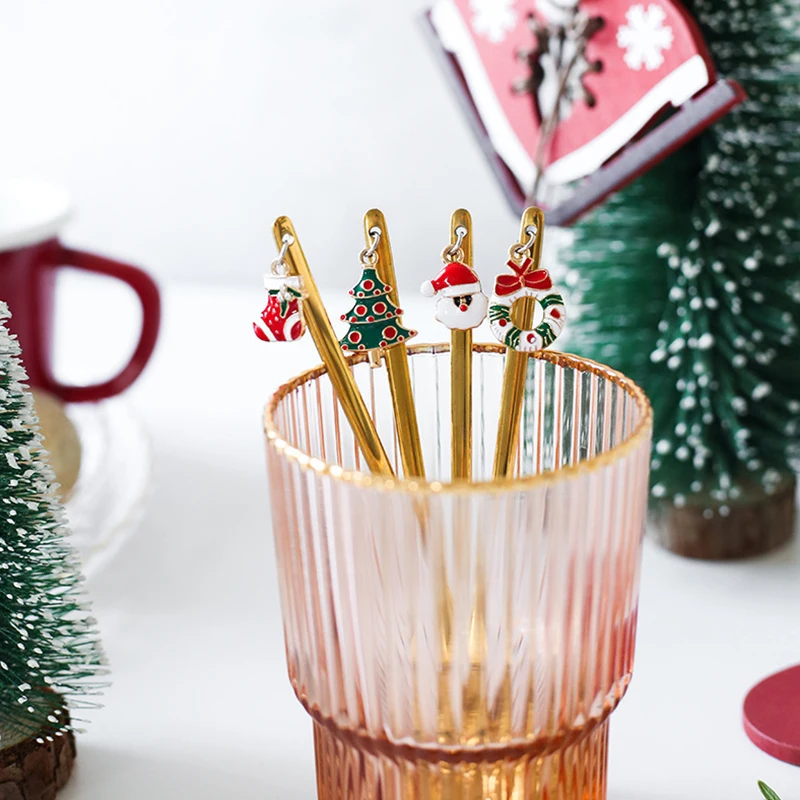 

Merry Christmas Christmas Metal Spoon Christmas Party Tableware Decorations Suitable for Kitchen and Holiday