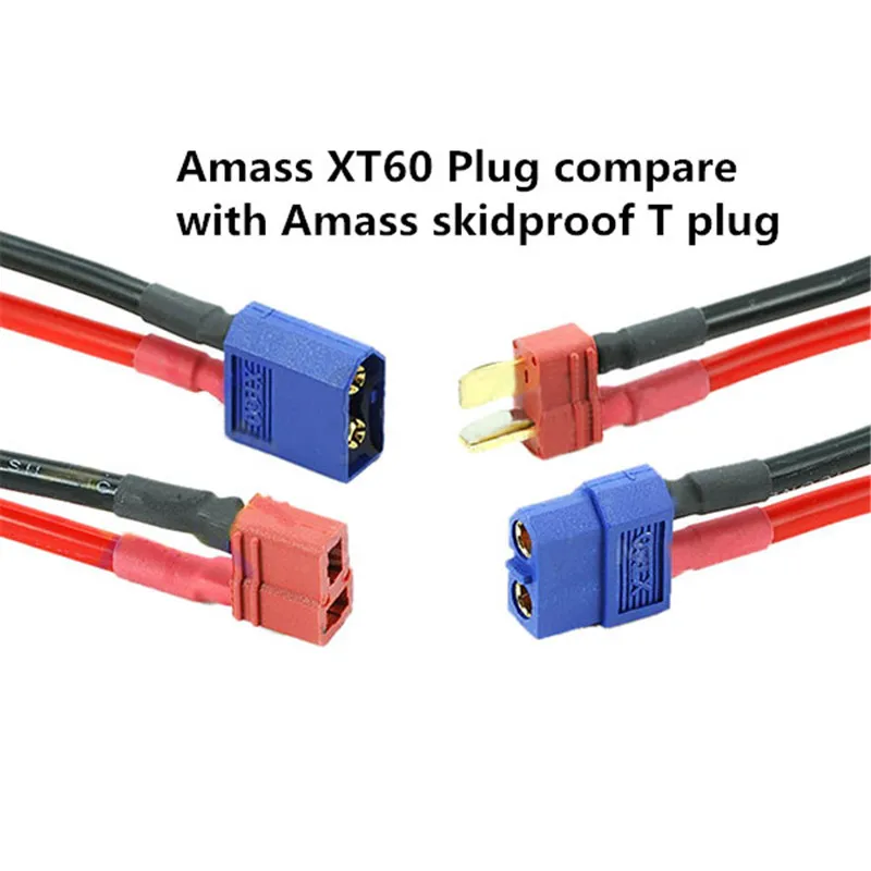 10/20 шт. XT60 черный/голубой/XT60+/XT30UPB/XT60-E/XT60-L штекерно-разъемы Вилки провод с силикатной гелевой обмоткой для Батарея Quadcopter Drone