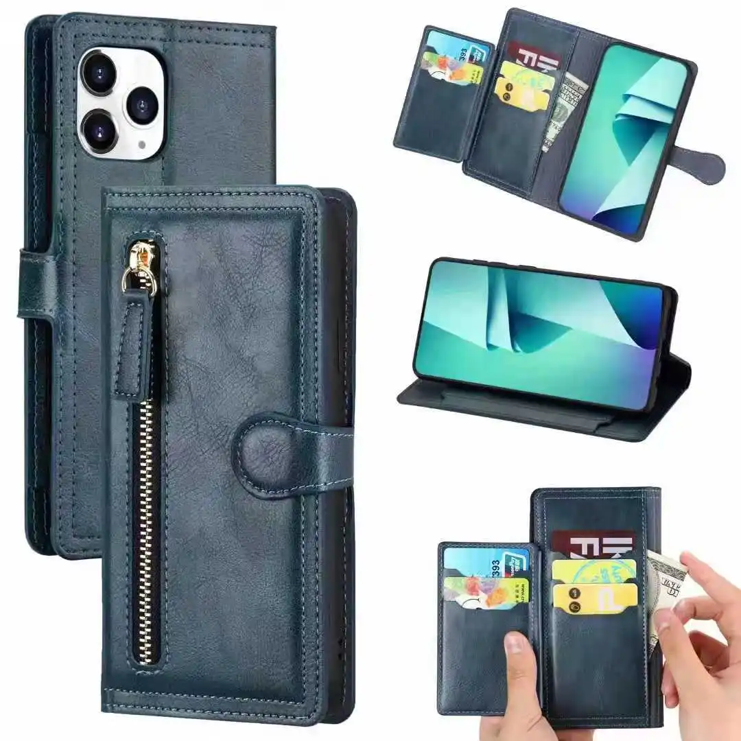 

Clam shell leather case For Apple iPhone 11 12 Pro Max mini 7 8 6 6S Plus XR X XS MAX SE Magnetic adsorption flip cover case