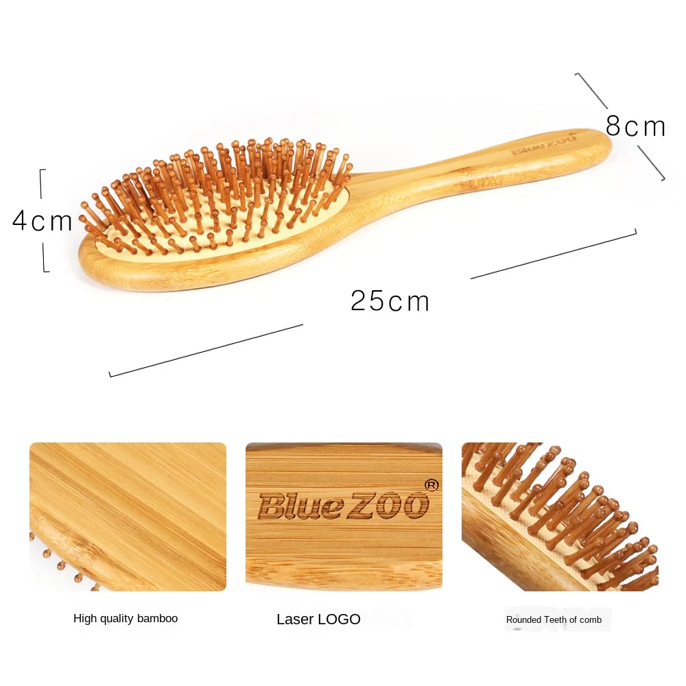 

2 Sets of Blue Zoo Crescent Comb Anti-static Beauty Tools Massage Comb Nanzhu Needle Hair Comb