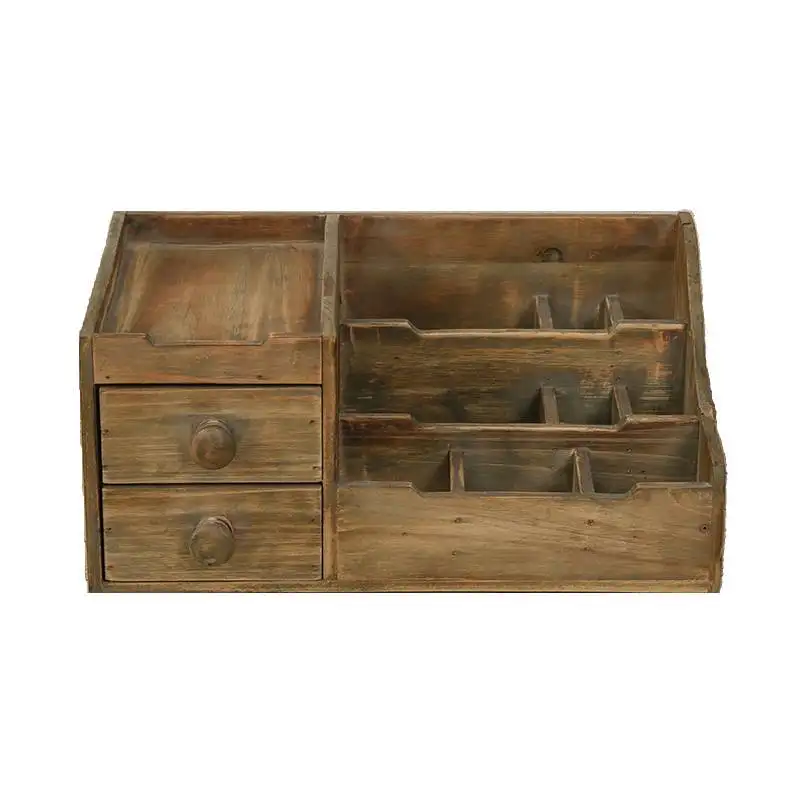 

Wood Vintage Desktop Storage Box Jewelry Drawer Multi-Functional Jewelry Box Storage Organizer Case with Drawer Decor Gift Ideas
