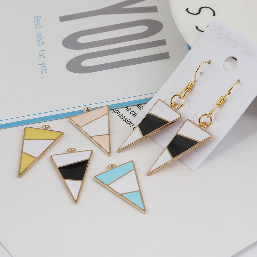 Цинковый сплав металлическая эмаль цветная контрастная перегородка треугольная