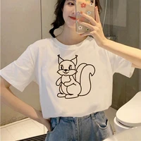 summer t shirt women kawaii cute animal print casual short sleeve fashion aesthetic girl top tees oversized female clothing