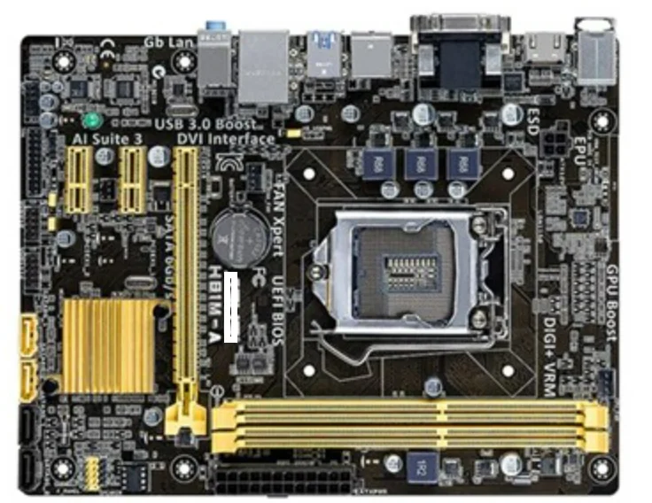 Оригинальная материнская плата H81M-A DDR3 LGA 1150 USB2.0 USB3.0 16 Гб для 22 нм процессора H81