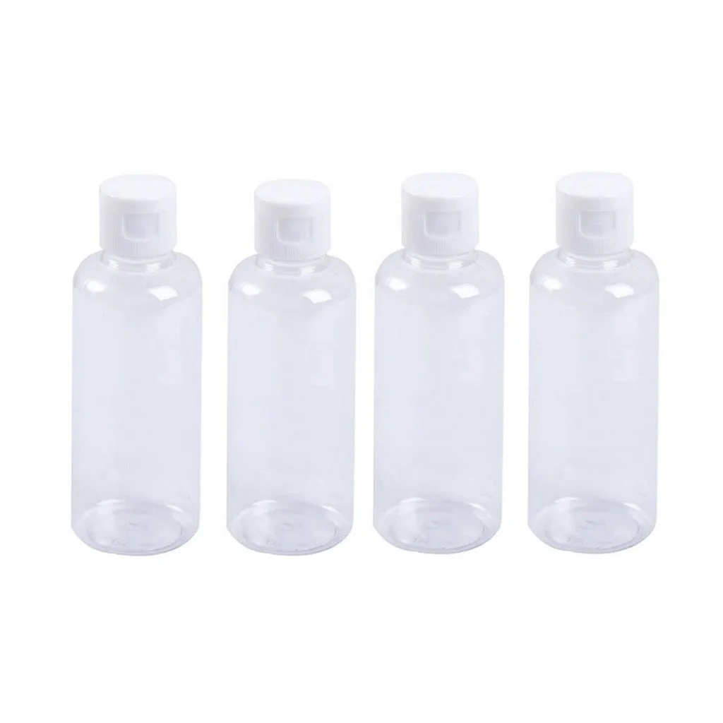 4Pcs Portable Travel Bottle 60ml Plastic Bottles for Sub Shampoo Cosmetic Lotion Container | Дом и сад