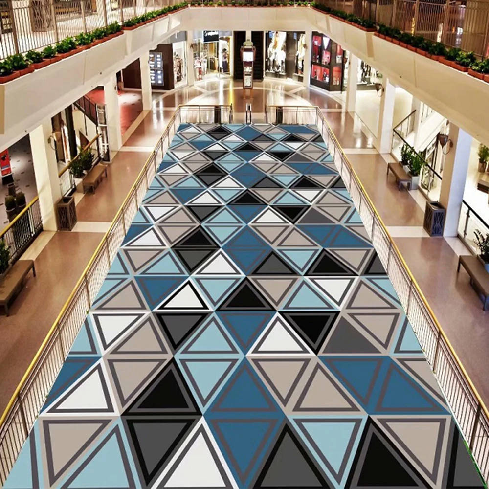 

Bubble Kiss Customized Carpet For Corridor Creative Geometric Pattern Long Rugs Color Shopping Mall Foyer Anti Wrinkle Floor Mat